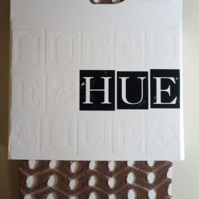 Hue tights 2 Pairs (two Same) Mud Brown Open Knit Weave Modern Fish Net!  M/L